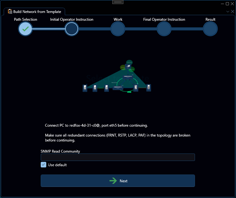 Build Network from Template - Step 2: Initial Operator Instructions