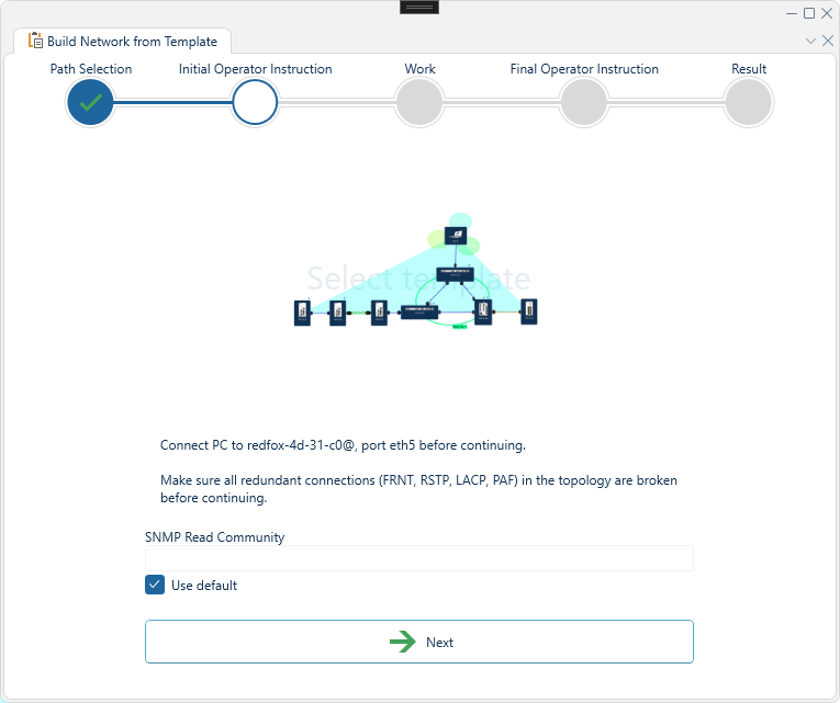 Build Network from Template - Step 2: Initial Operator Instructions