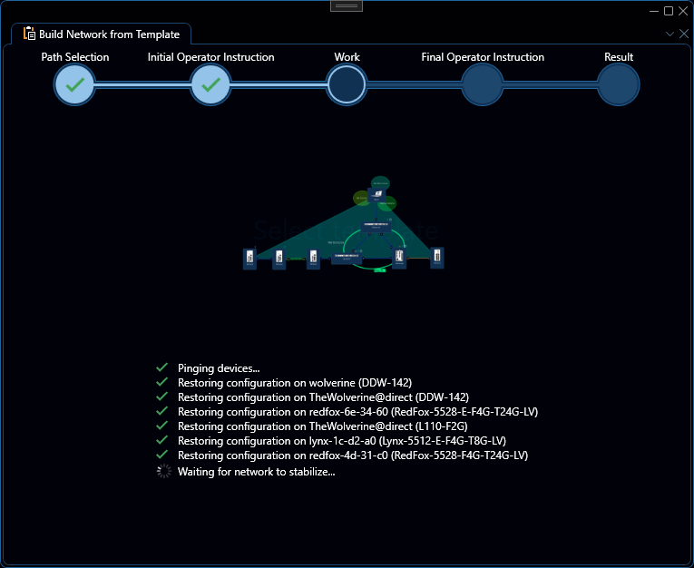 Build Network from Template - Step 3: Work