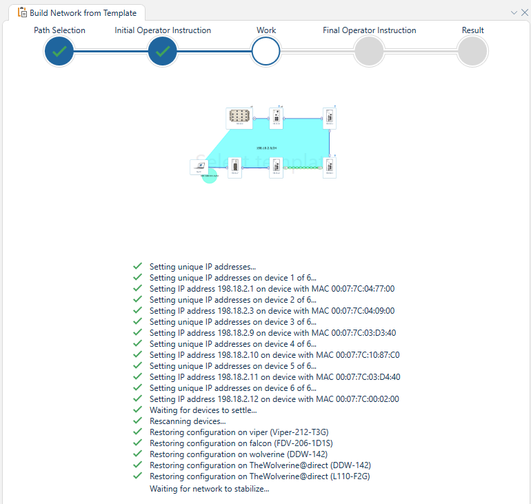 Build Network from Template - Step 3: Work