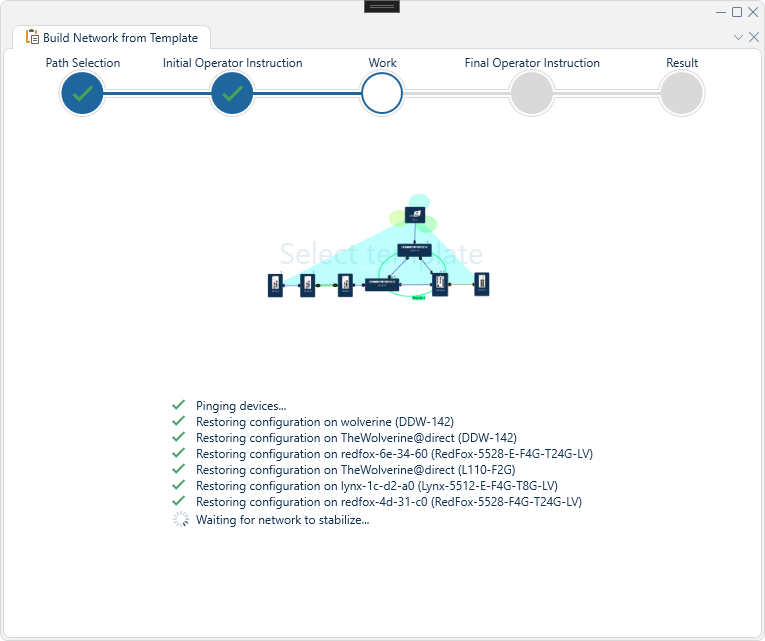 Build Network from Template - Step 3: Work