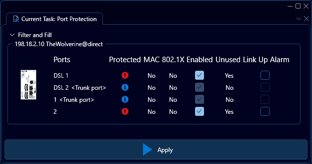 Port protection interface