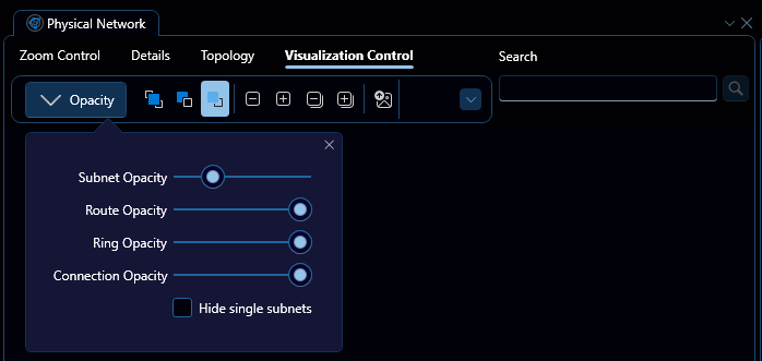 Depicted is the visualization control ribbon