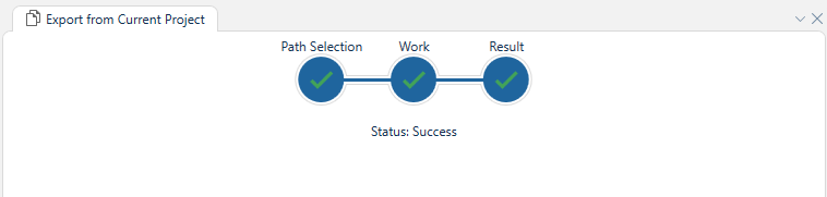 Export Project - Step 2: Result
