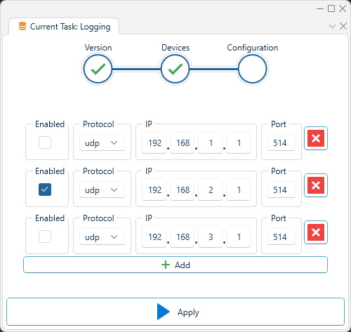 Depicted is an overview of the WeConfig logging configuration tab