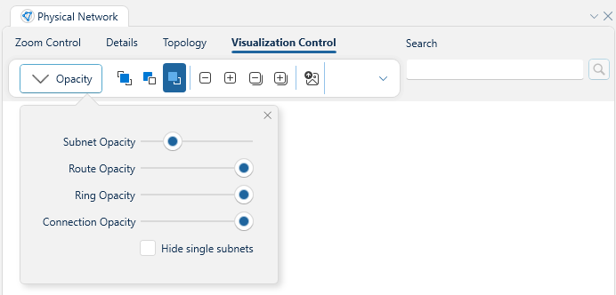 Depicted is the visualization control ribbon